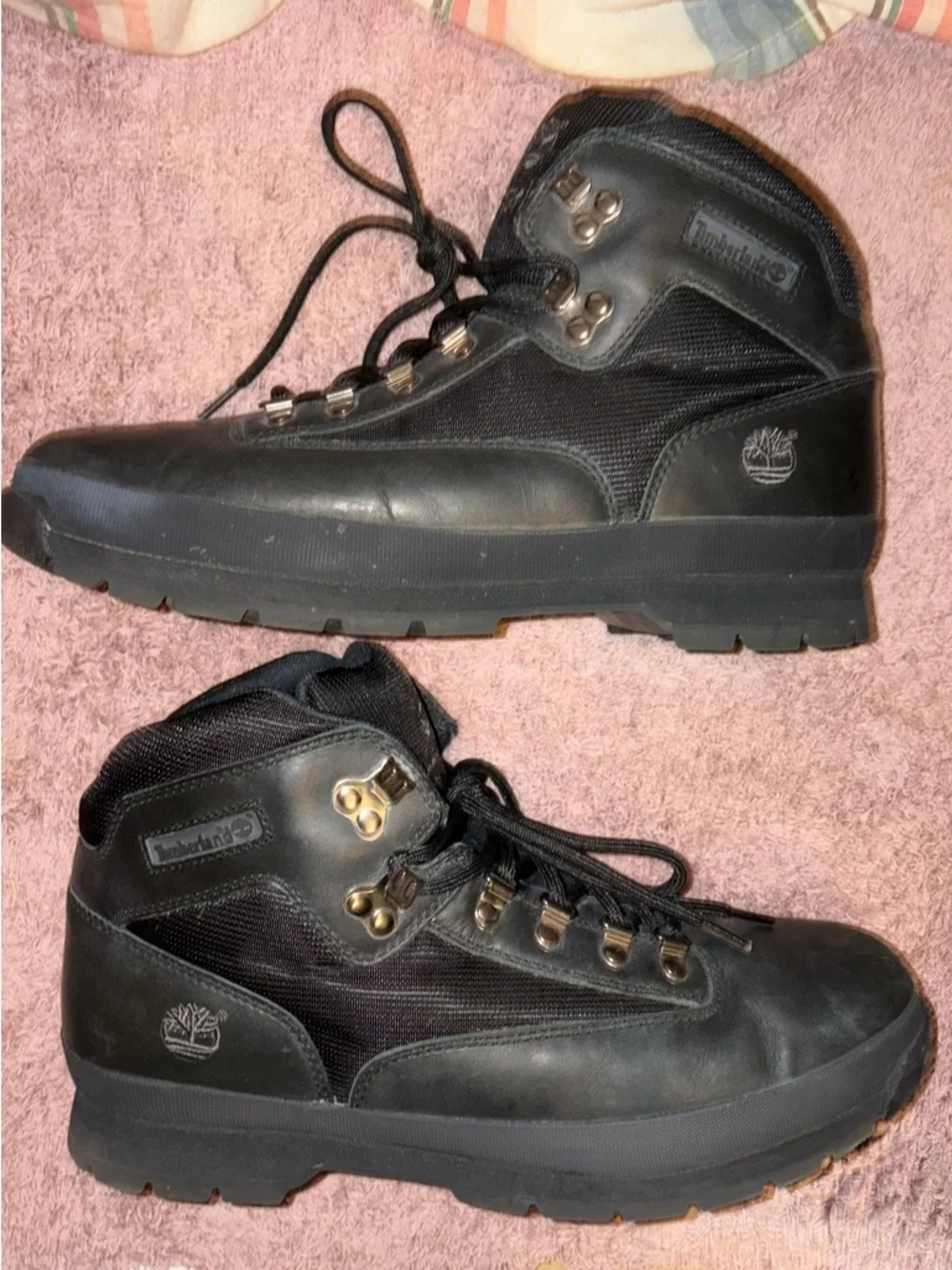 Timberland Black Leather Men's Lace-Up Boots